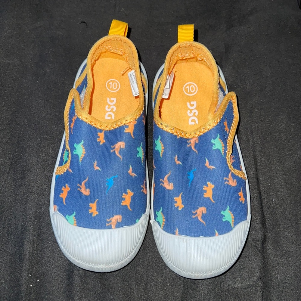 DSG TODDLER BOY DINOSAUR PRINT POOL WATER SHOES WITH VELCRO CLOSURE